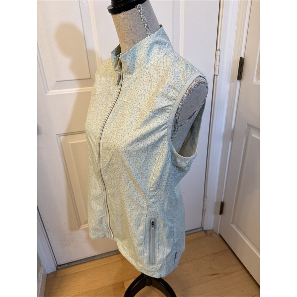MINT GREEN MONDETTA DRI FIT women’s Mint Green Zip Up Vest Size L Regular